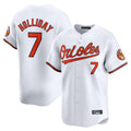 harde B.Orioles #7 Jackson Holliday Player White Limited Home Game Stitched Jerseys
