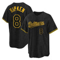 harde B.Orioles #8 Cal Ripken Player Black Snake Skin City Home Game Stitched Jerseys