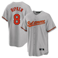 harde B.Orioles #8 Cal Ripken Player Gray Home Game Stitched Jerseys