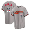 harde B.Orioles #8 Cal Ripken Player Gray USA 250 Fourth of July Home Game Stitched Jerseys