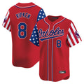 harde B.Orioles #8 Cal Ripken Player Red Independence Day Vapor Premier Limited Home Game Stitched Jerseys