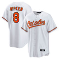 harde B.Orioles #8 Cal Ripken Player White Home Game Stitched Jerseys