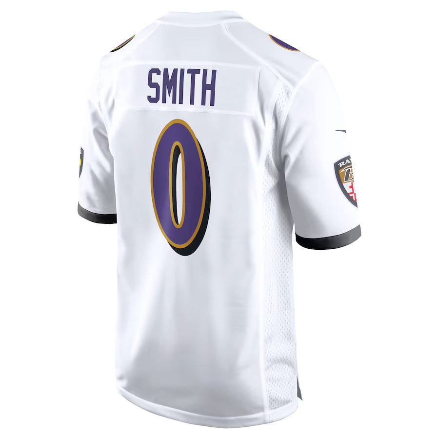 harde B.Ravens #0 Roquan Smith Player White Alternate Home Game Stitched Jerseys