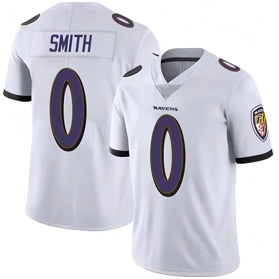 harde B.Ravens #0 Roquan Smith Player White Vapor F.U.S.E. Limited Stitched Jerseys