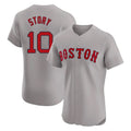harde B.Red Sox #10 Trevor Story Player Gray Road Limited Elite Home Game Stitched Jerseys