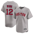 harde B.Red Sox #12 Connor Wong Player Gray Road Limited Home Game Stitched Jerseys