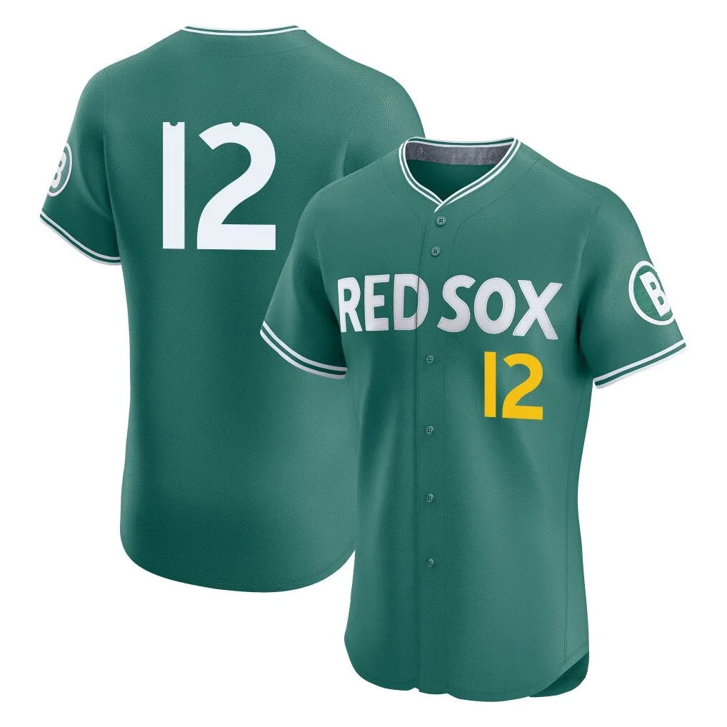 harde B.Red Sox #12 Connor Wong Player Green City Connect Limited Elite Home Game Stitched Jerseys