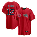 harde B.Red Sox #12 Connor Wong Player Red Home Game Stitched Jerseys