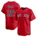harde B.Red Sox #12 Connor Wong Player Red Limited Home Game Stitched Jerseys