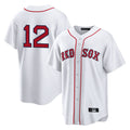 harde B.Red Sox #12 Connor Wong Player White Home Game Stitched Jerseys
