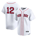 harde B.Red Sox #12 Connor Wong Player White Limited Home Game Stitched Jerseys