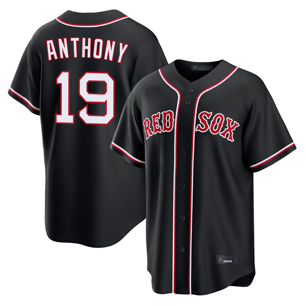 harde B.Red Sox #19 Roman Anthony Player Black Out Home Game Stitched Jerseys