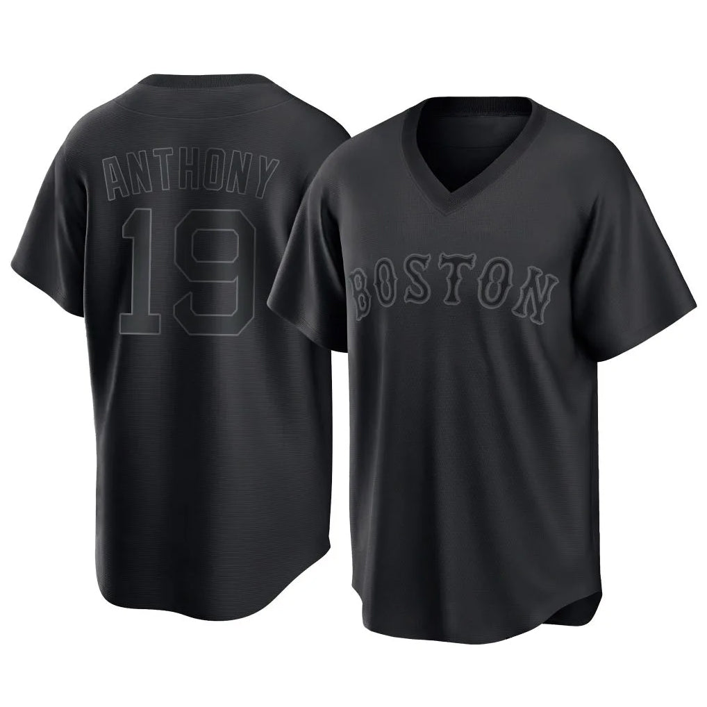 harde B.Red Sox #19 Roman Anthony Player Black T-shirt Home Game Stitched Jerseys