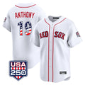 harde B.Red Sox #19 Roman Anthony Player White USA 250 Fourth of July Limited Home Game Stitched Jerseys