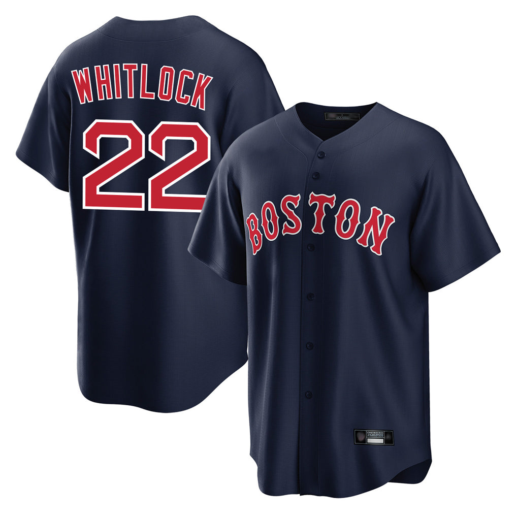 harde B.Red Sox #22 Garrett Whitlock Player Navy Home Game Stitched Jerseys