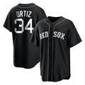 harde B.Red Sox #34 David Ortiz Player Black Home Game Stitched Jerseys