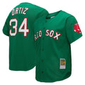 harde B.Red Sox #34 David Ortiz Player Green Mitchell & Ness Cooperstown Collection Mesh Home Stitched Jerseys