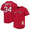 harde B.Red Sox #34 David Ortiz Player Red Mitchell & Ness Cooperstown Collection Home Stitched Jerseys