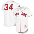 harde B.Red Sox #34 David Ortiz Player White Mitchell & Ness Cooperstown Collection Mesh Home Stitched Jerseys