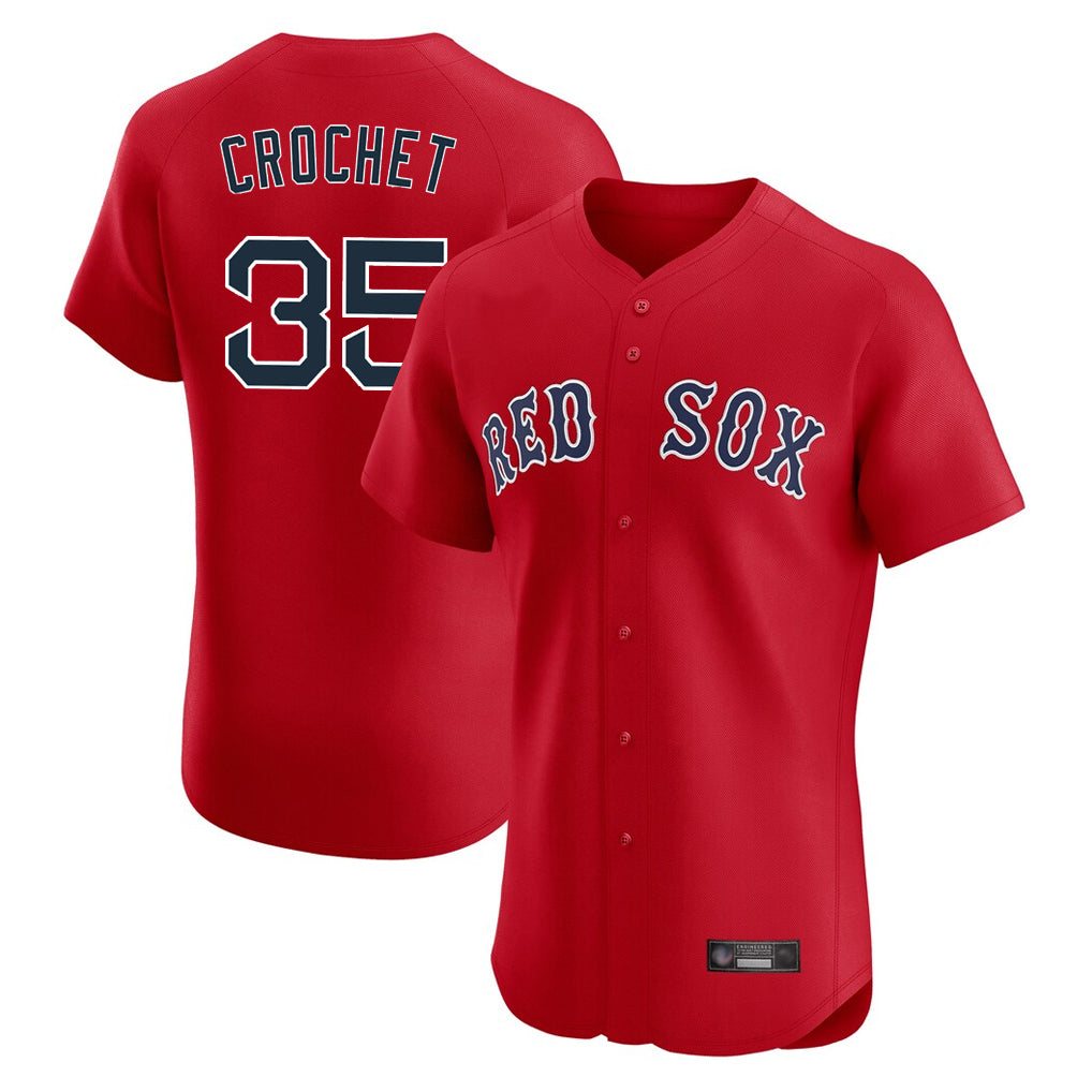 harde B.Red Sox #35 Garrett Crochet Player Red Limited Elite Home Game Stitched Jerseys