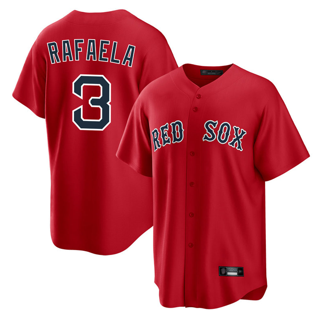 harde B.Red Sox #3 Ceddanne Rafaela Player Red Home Game Stitched Jersey