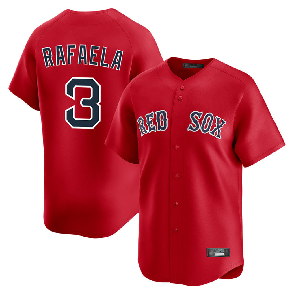 harde B.Red Sox #3 Ceddanne Rafaela Player Red Limited Home Game Stitched Jersey