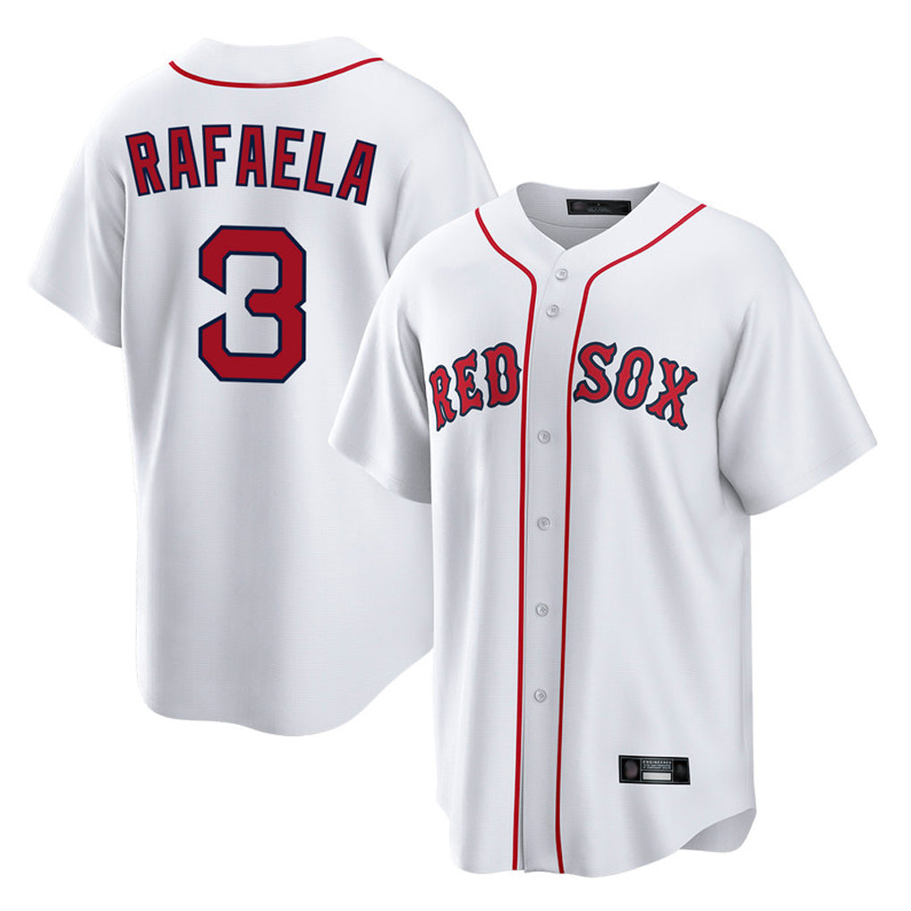 harde B.Red Sox #3 Ceddanne Rafaela Player White Home Game Stitched Jersey