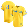harde B.Red Sox #3 Ceddanne Rafaela Player Yellow Limited Home Game Stitched Jersey