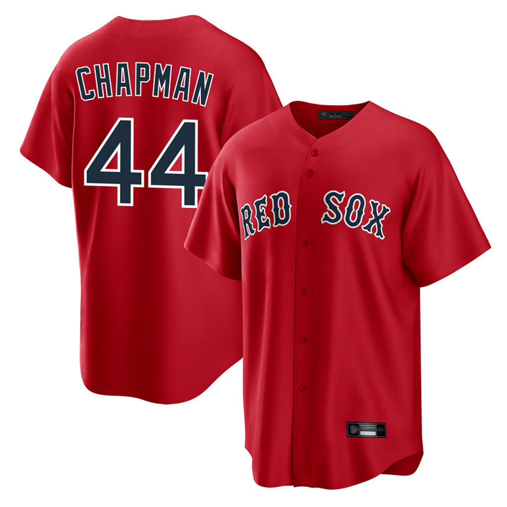 harde B.Red Sox #44 Aroldis Chapman Player Red Home Game Stitched Jerseys