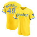 harde B.Red Sox #49 Tim Wakefield Player Yellow Limited Elite Home Game Stitched Jerseys