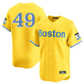 harde B.Red Sox #49 Tim Wakefield Player Yellow Limited Home Game Stitched Jerseys