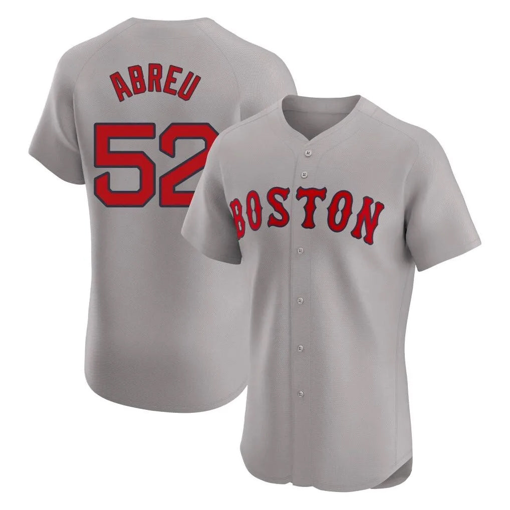 harde B.Red Sox #52 Wilyer Abreu Player Gray Road Limited Elite Home Game Stitched Jerseys
