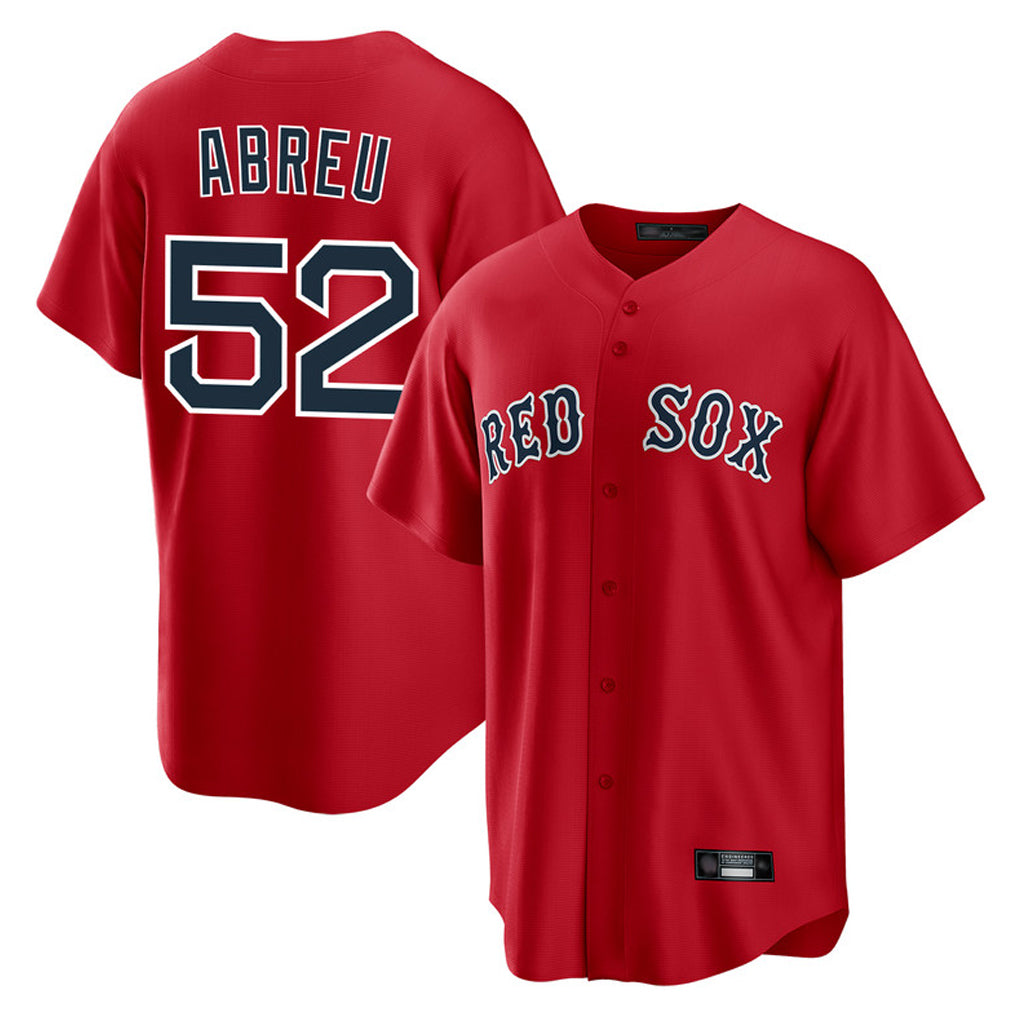 harde B.Red Sox #52 Wilyer Abreu Player Red Home Game Stitched Jerseys