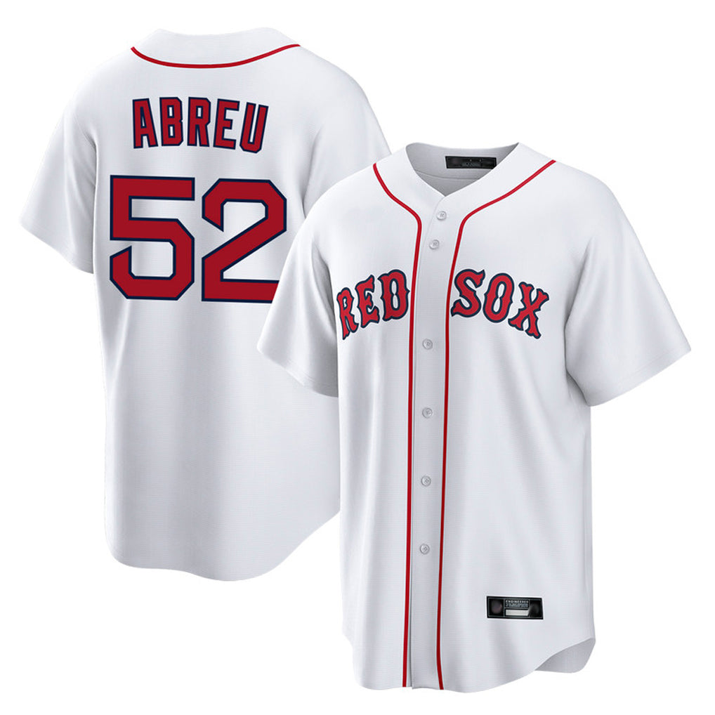 harde B.Red Sox #52 Wilyer Abreu Player White Home Game Stitched Jerseys
