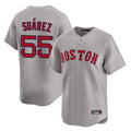 harde B.Red Sox #55 Ranger Su¡§¡érez Player Gray Road Limited Home Game Stitched Jerseys