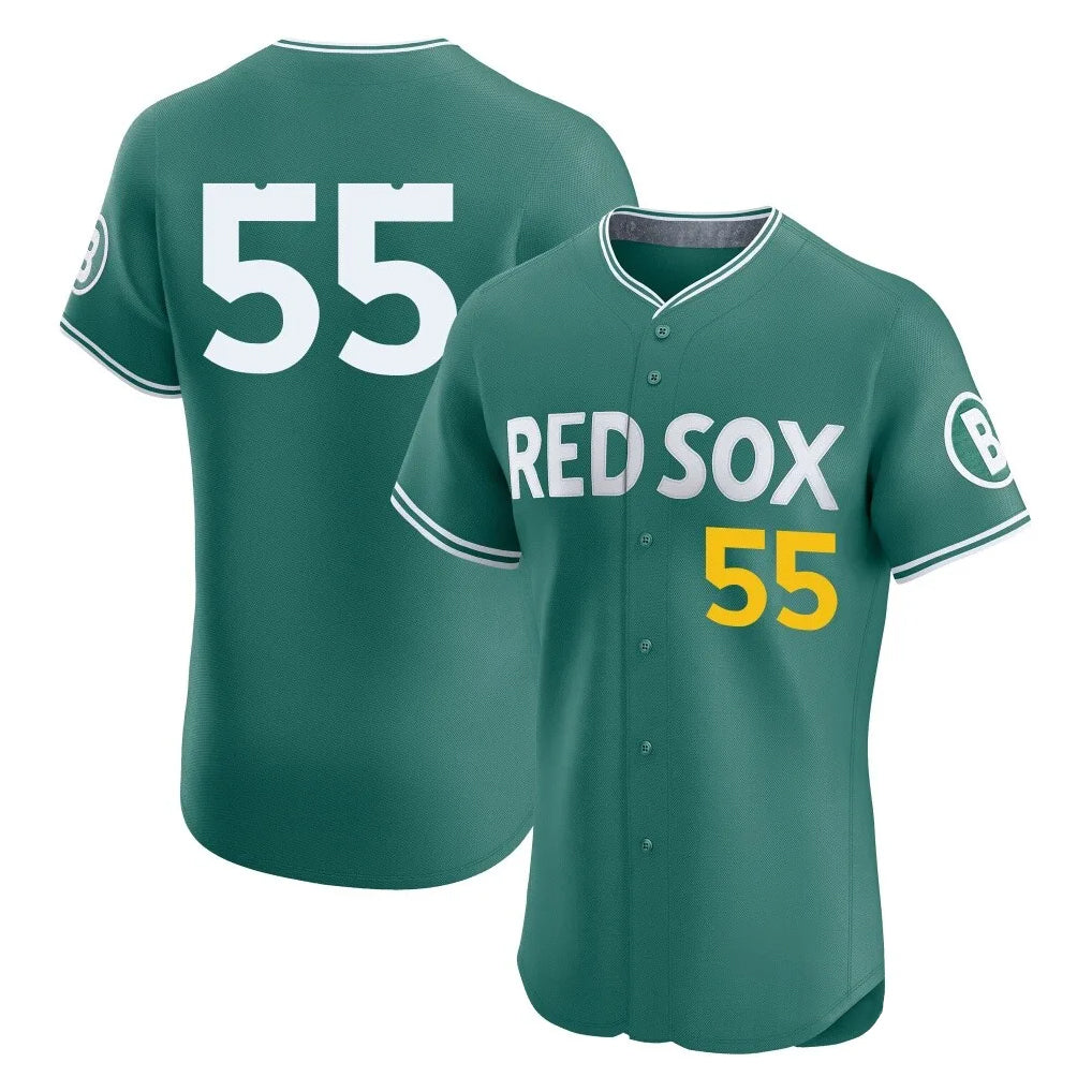 harde B.Red Sox #55 Ranger Su¡§¡érez Player Green City Connect Limited Elite Home Game Stitched Jerseys