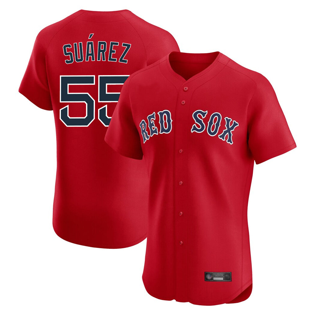 harde B.Red Sox #55 Ranger Su¡§¡érez Player Red Limited Elite Home Game Stitched Jerseys