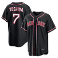 harde B.Red Sox #7 Masataka Yoshida Player Black Home Game Stitched Jerseys