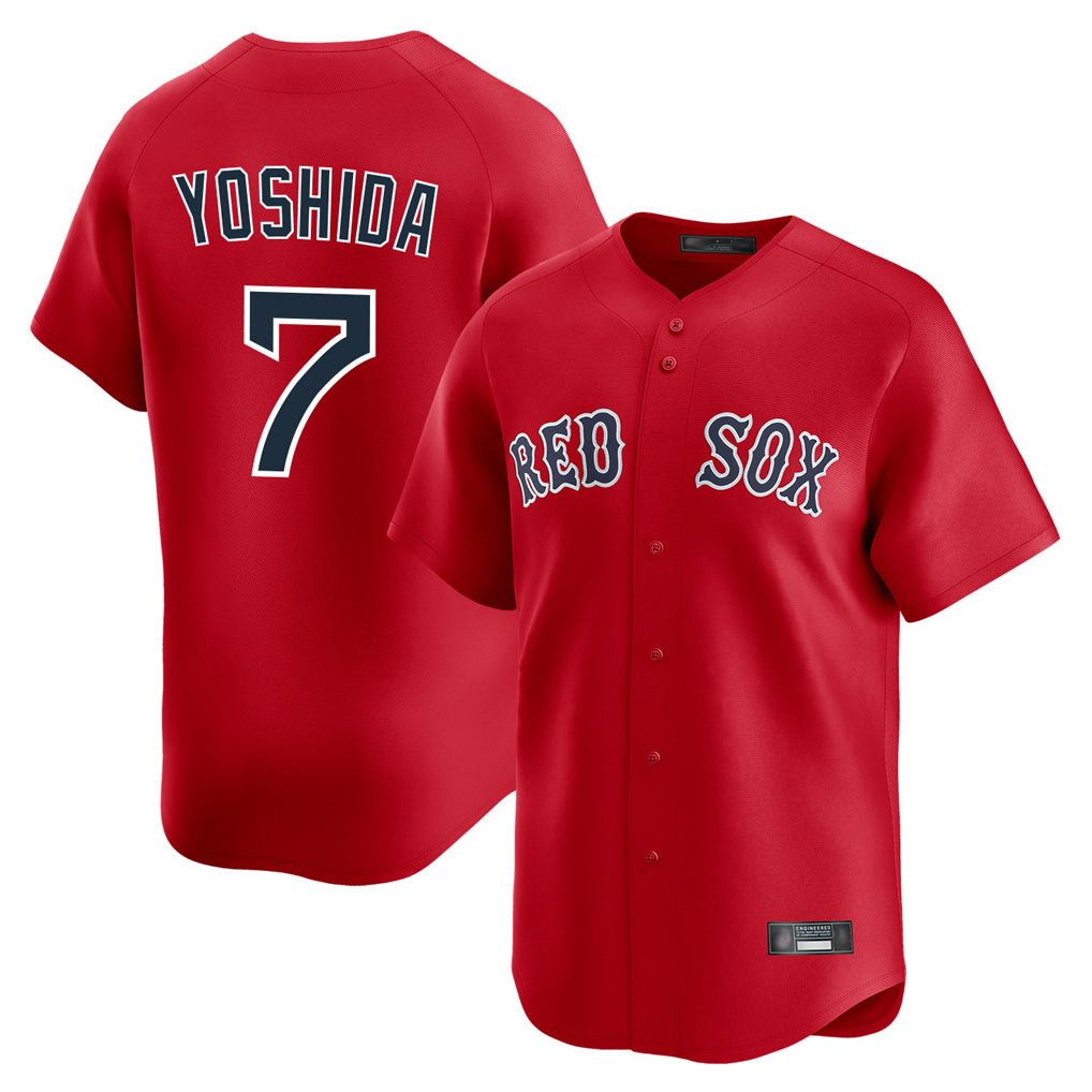 harde B.Red Sox #7 Masataka Yoshida Player Red Limited Home Game Stitched Jersey