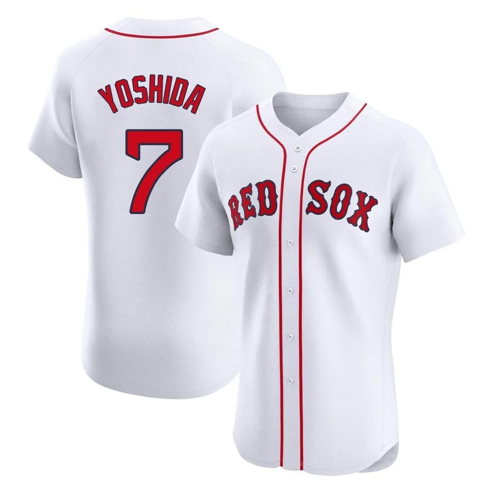 harde B.Red Sox #7 Masataka Yoshida Player White Limited Elite Home Game Stitched Jersey
