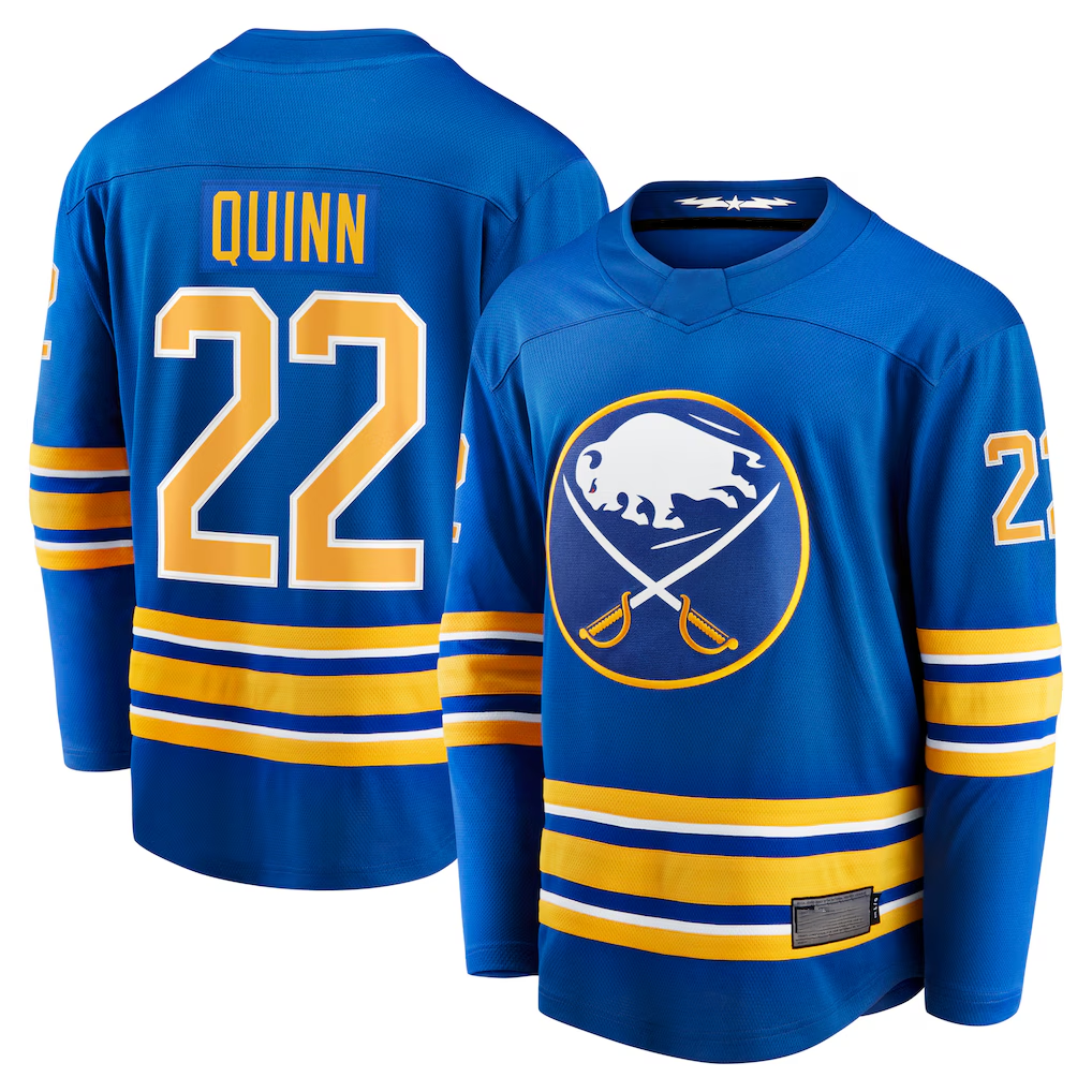 harde B.Sabres #22 Jack Quinn Royal Home Breakaway Stitched Jerseys