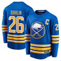 harde B.Sabres #26 Rasmus Dahlin Royal Home Captain Patch Breakaway Stitched Jerseys