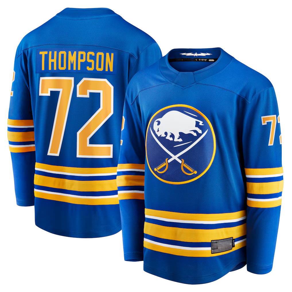harde B.Sabres #72 Tage Thompson Royal Home Breakaway Player Stitched Jerseys