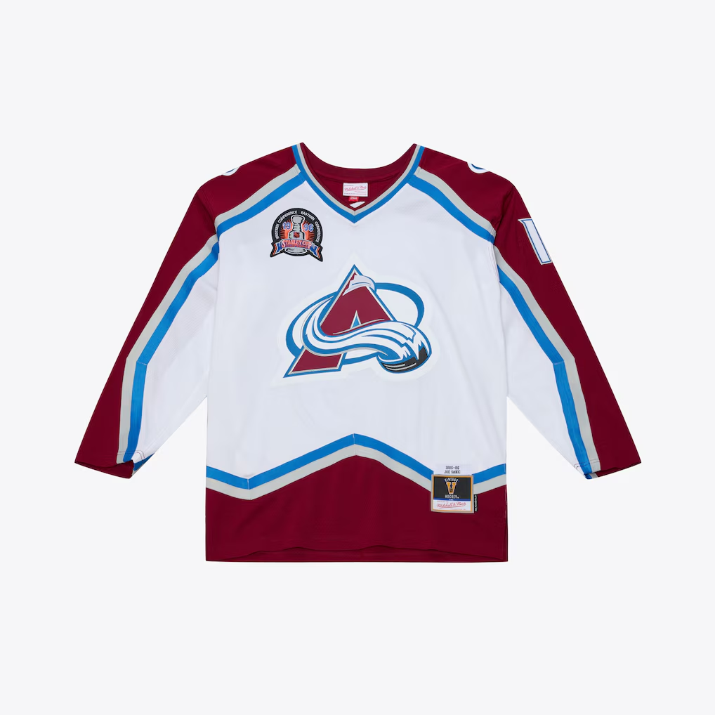 harde C.Avalanche Joe Sakic Mitchell & Ness White 1995 Power Play Jerseys