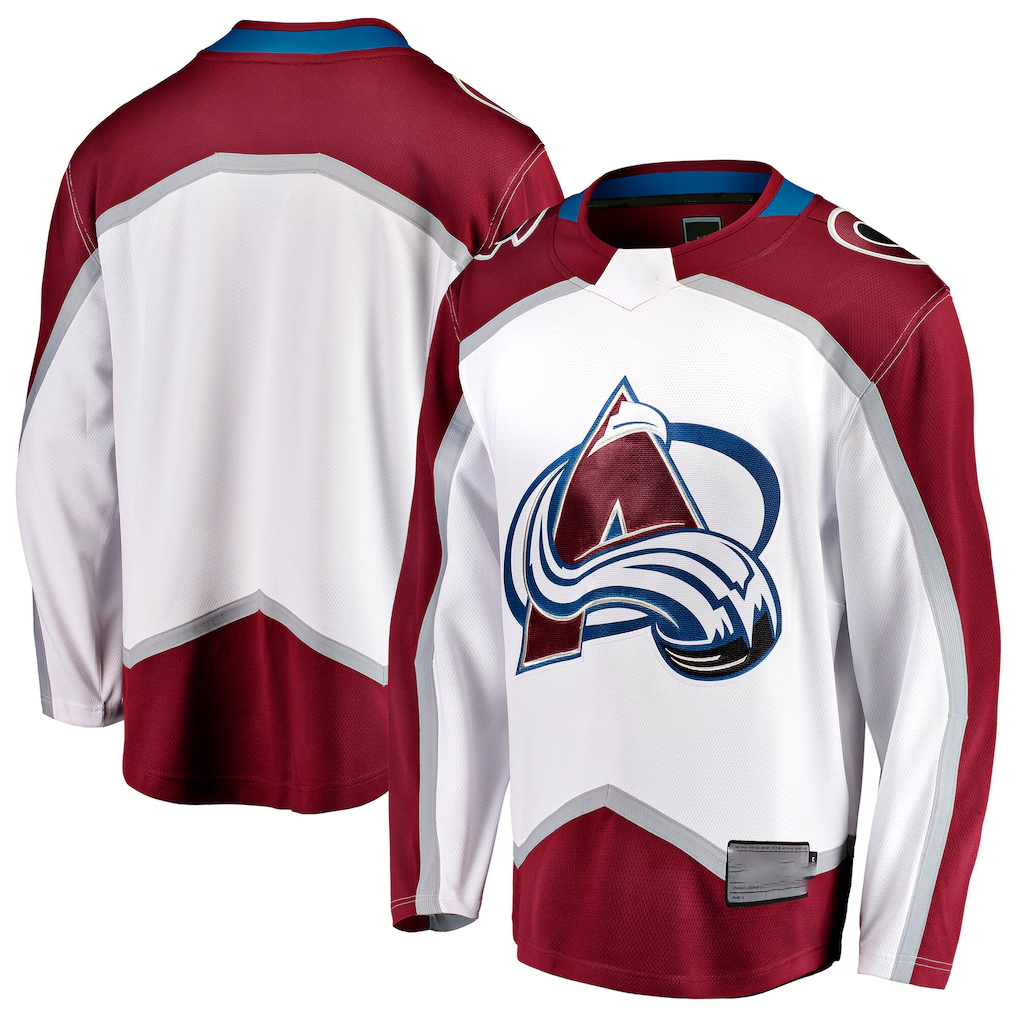 harde C.Avalanche White Away Breakaway Jerseys