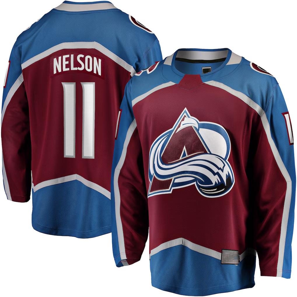 harde C.Avalanche #11 Brock Nelson Burgundy Home Breakaway Jerseys