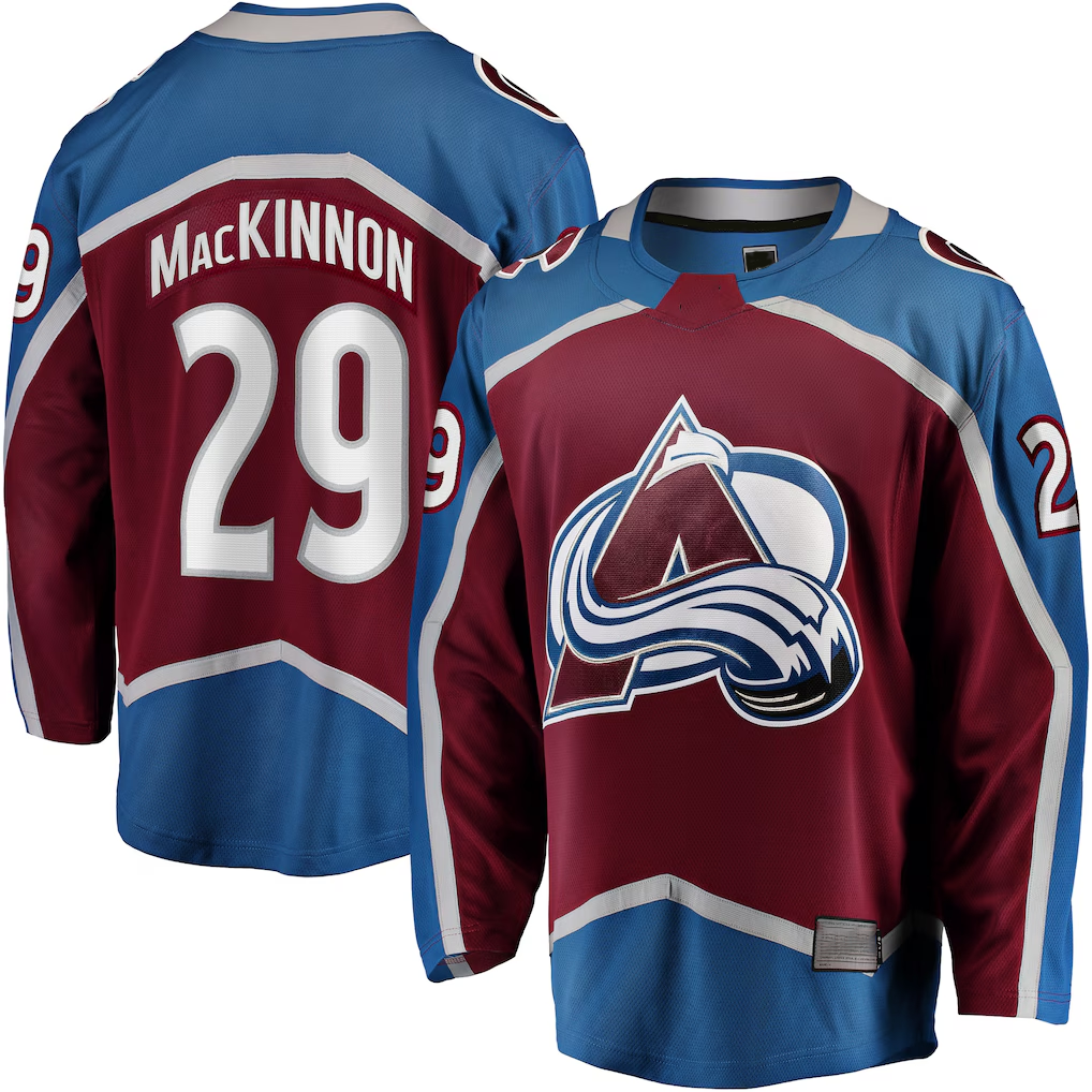 harde C.Avalanche #29 Nathan MacKinnon Burgundy Home Breakaway Jerseys