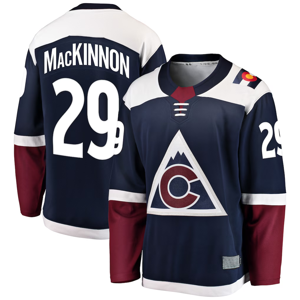 harde C.Avalanche #29 Nathan MacKinnon Navy Breakaway Jerseys