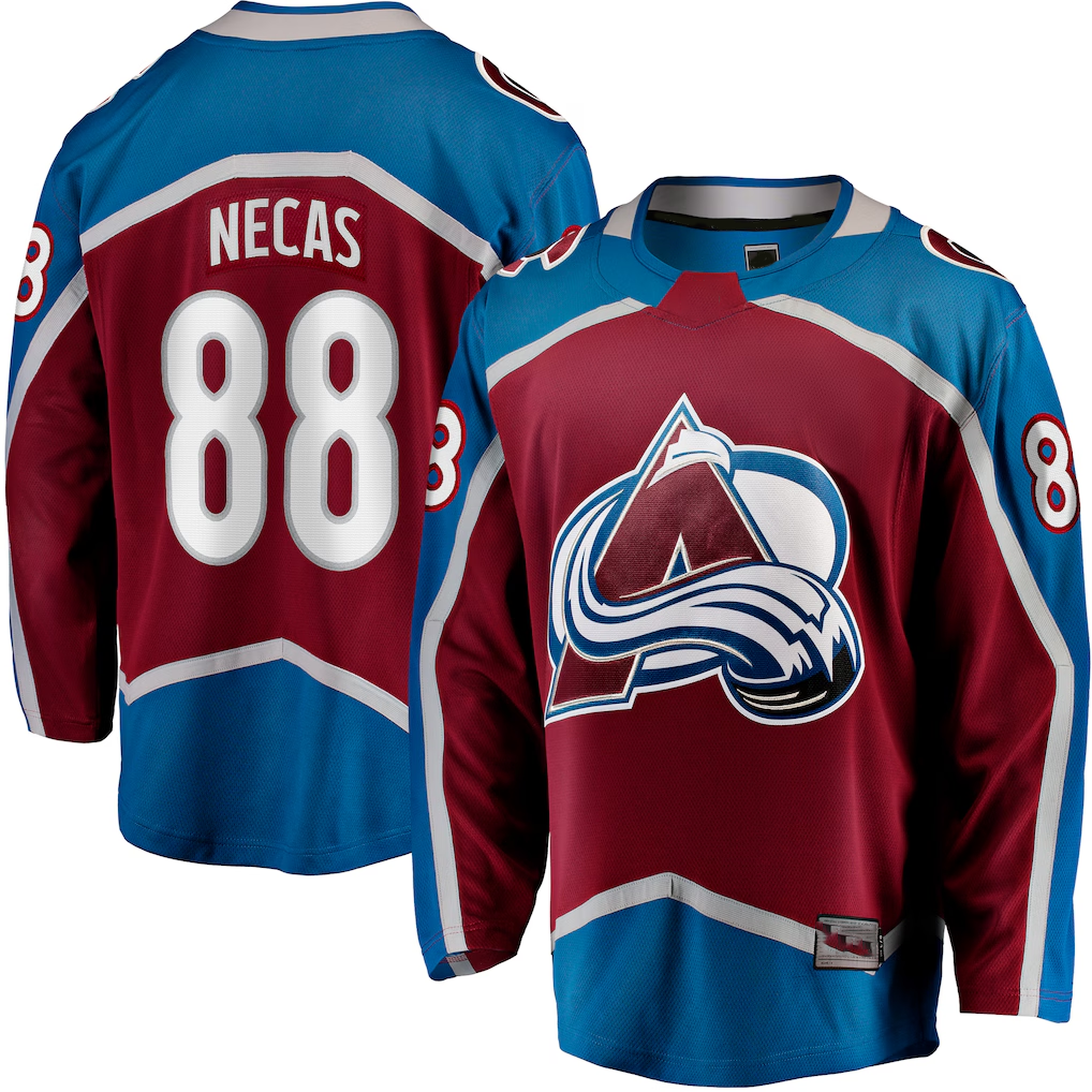 harde C.Avalanche #88 Martin Necas Burgundy Breakaway Player Jerseys
