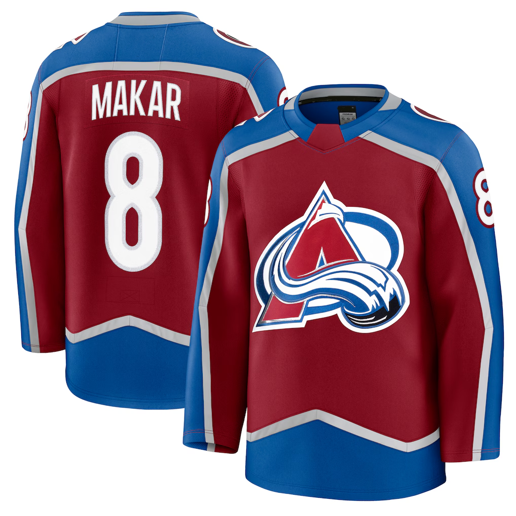harde C.Avalanche #8 Cale Makar Burgundy Home Premium Jerseys
